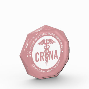 Bloque Para Fotos Personalizado de la CRNA Certificado de enfermero