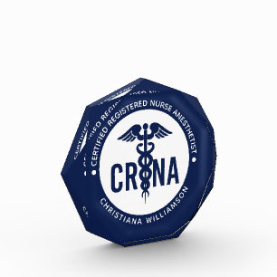 Bloque Para Fotos Personalizado de la CRNA Certificado de enfermero