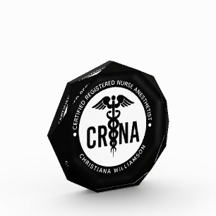 Bloque Para Fotos Personalizado de la CRNA Certificado de enfermero