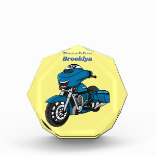 Bloque Para Fotos Personalizado de moto azul feliz
