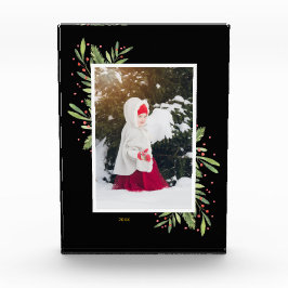 Bloque Para Fotos Personalizado de Navidades de Berries Evergreens B