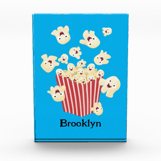 Bloque Para Fotos Personalizado de palomitas de palomitas graciosas (Anverso)