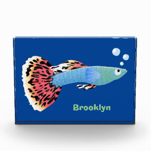 Bloque Para Fotos Personalizado de peces tropicales adormilados
