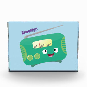Bloque Para Fotos Personalizado de radio retro alegre y gracioso