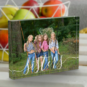 Bloque Para Fotos Personalizado de superposición de guiones blancos
