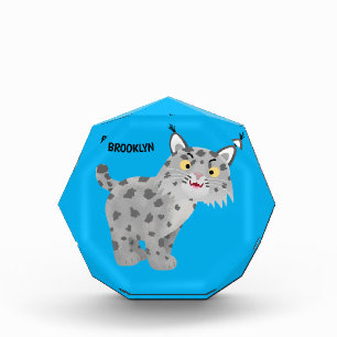 Bloque Para Fotos Personalizado del lince del bobcat medio