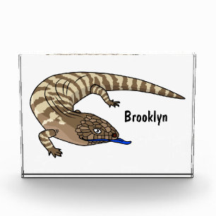 Bloque Para Fotos Personalizado del reptil de lagarto de lengua azul