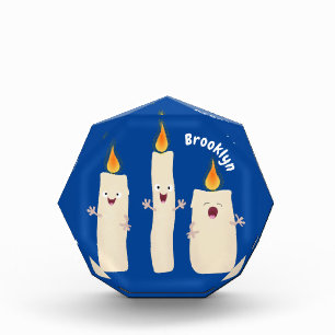 Bloque Para Fotos Personalizado del trío de velas de canto lindo