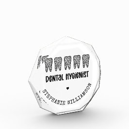 Bloque Para Fotos Personalizado Dental Hygienist Leoparst Print Teet