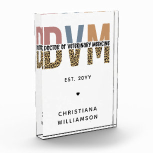 Bloque Para Fotos Personalizado DVM Médica de Regalos de Medicina Ve