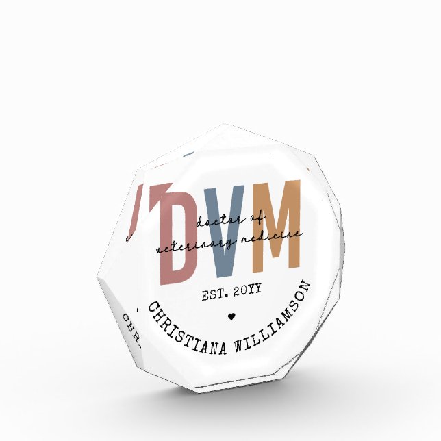 Bloque Para Fotos Personalizado DVM Médica de Regalos de Medicina Ve (Izquierda)