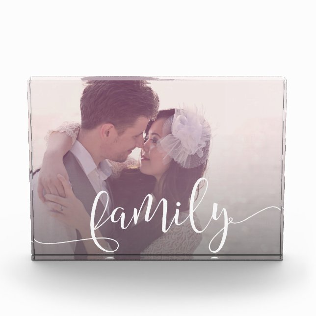 Bloque Para Fotos personalizado elegante y moderno de la familia (Anverso)