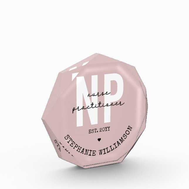 Bloque Para Fotos Personalizado Enfermera practicante NP regalo de g (Izquierda)