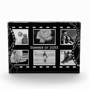 Bloque Para Fotos Personalizado Foto: Reel de película blanco y neg