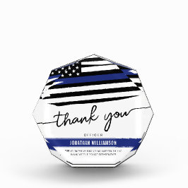Bloque Para Fotos Personalizado Gracias Oficial de Policía Regalo de