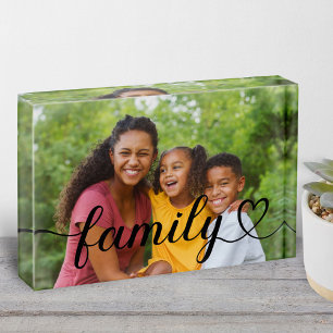 Bloque Para Fotos Personalizado horizontal de escritura negra de amo