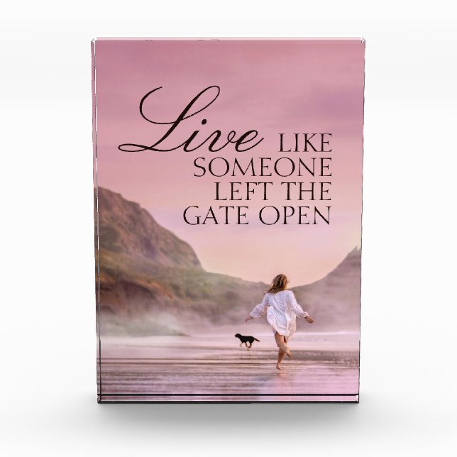 Bloque Para Fotos Personalizado Inspiradora Quote Beach (Anverso)