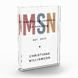 Bloque Para Fotos Personalizado MSN Master en Ciencias en Graduación