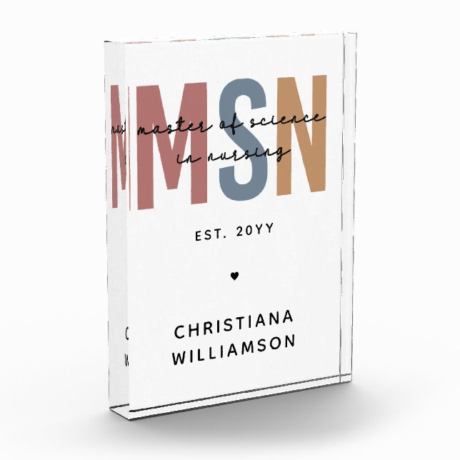 Bloque Para Fotos Personalizado MSN Master en Ciencias en Graduación (Izquierda)