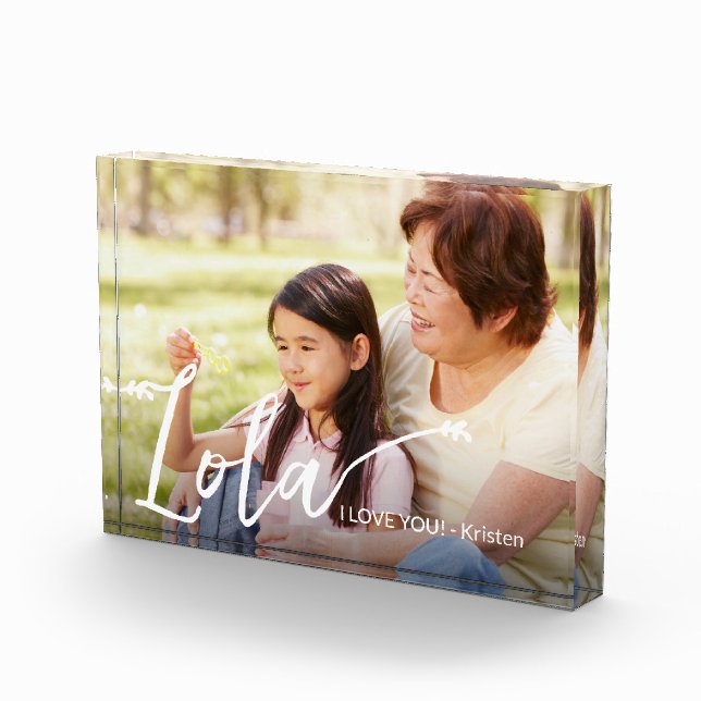 Bloque Para Fotos Personalizado Nombre del mensaje fotográfico Archi (Derecha)
