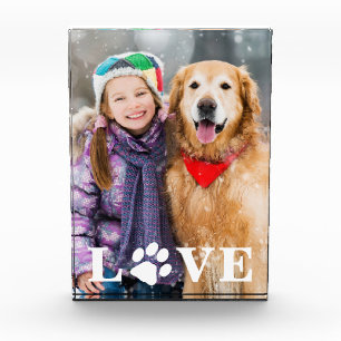 Bloque Para Fotos Personalizado Pet Lover Love Paw Print Dog Lover