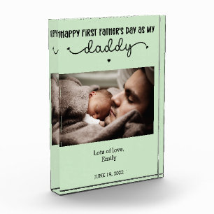 Bloque Para Fotos Personalizado Primer Día del Padre, lindo Minimali
