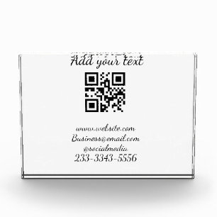 Bloque Para Fotos personalizado simple código QR agregar su nombre t