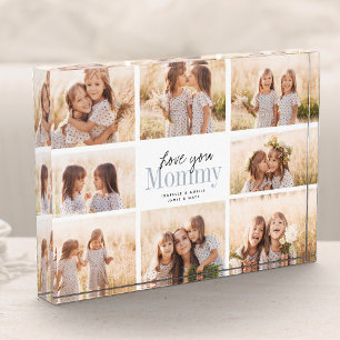 Bloque Para Fotos Personalizado Te Ama Mamá Día de la Madre Collag