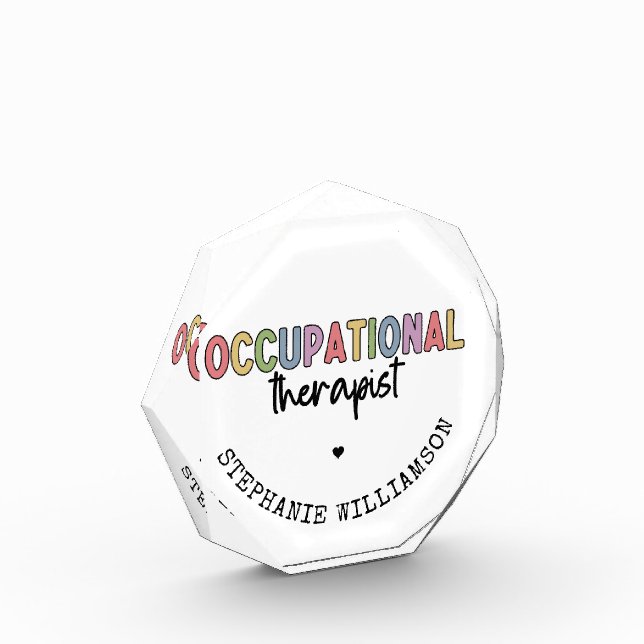 Bloque Para Fotos Personalizado Terapia Ocupacional Ocupacional de R (Izquierda)