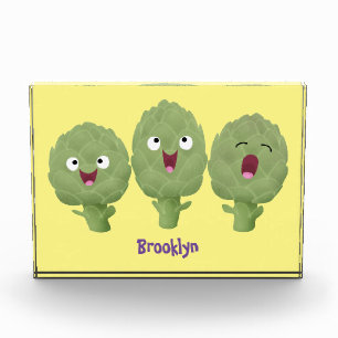 Bloque Para Fotos Personalizado vegetal de alcachofas de canto lindo