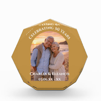 Bloque Para Fotos Personalized 50th Anniversary Arch Photo Keepsake