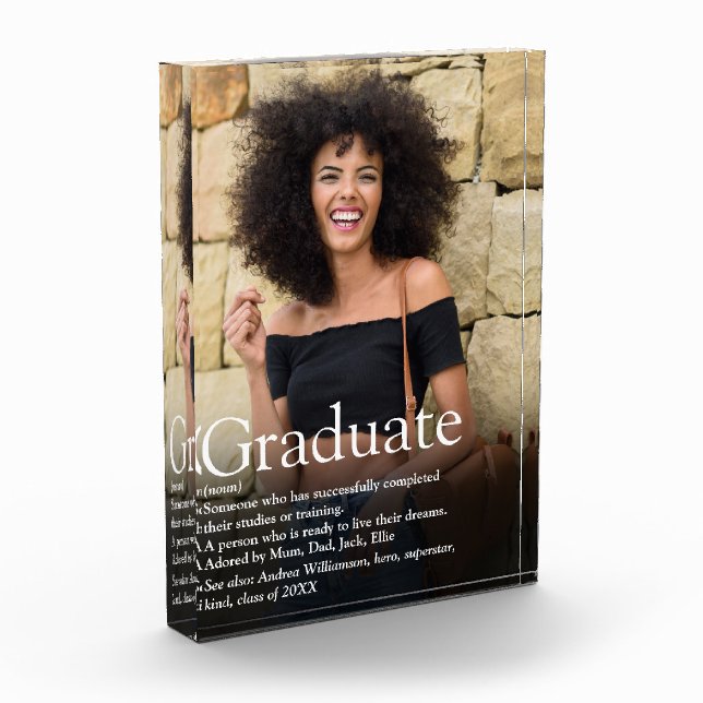 Bloque Para Fotos Personalized Graduate Photo Definition Quote (Izquierda)