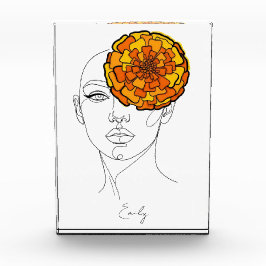 Bloque Para Fotos Personalized October Birth Flower Portrait