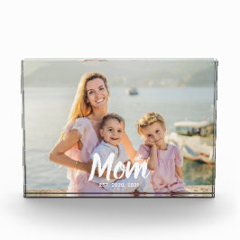Bloque Para Fotos Personalized Script Mom Established Photo Keepsake
