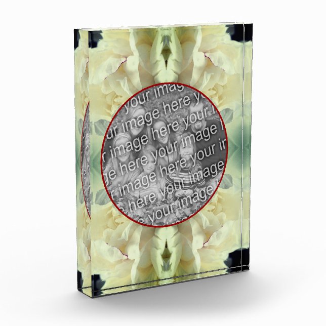 Bloque Para Fotos Petales de flores de peones blancos crean los suyo (Izquierda)