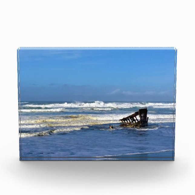 Bloque Para Fotos Peter Iredale Shipwreck, costa de Oregón (Anverso)