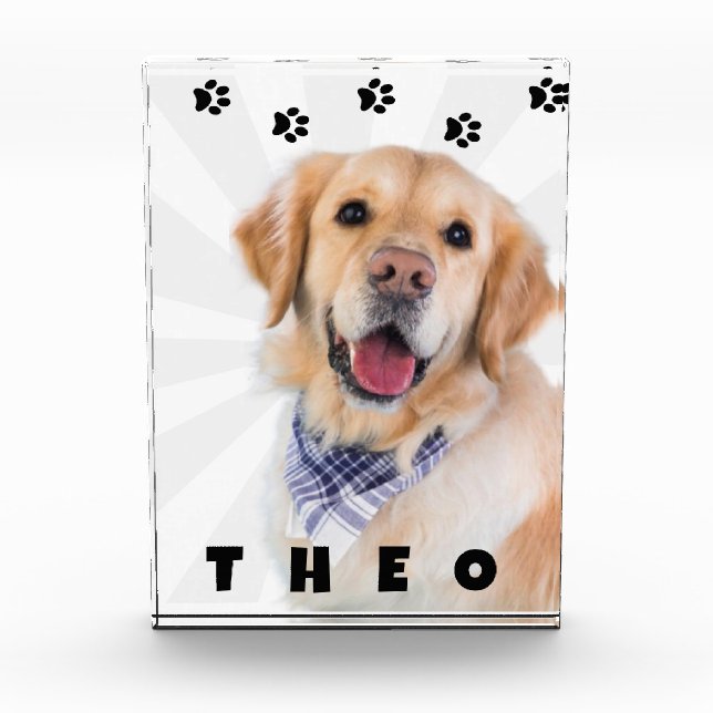 Bloque Para Fotos Photo Block Pet dog cat name  (Anverso)