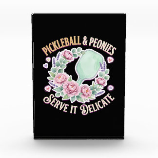 Bloque Para Fotos Pickleball And Peonies Serve It Delicate