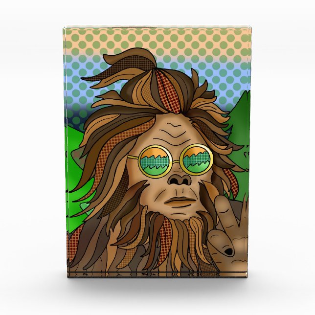 Bloque Para Fotos Pie grande Retro | Pop Art Sasquatch (Anverso)