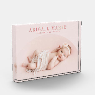Bloque Para Fotos Pink Arch Baby Photo Keepsake
