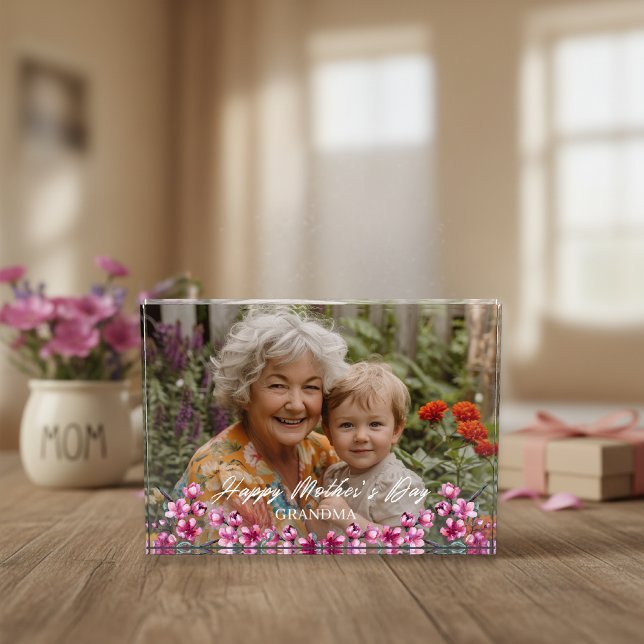 Bloque Para Fotos Pink Floral Happy Mother’s Day Grandma  (Subido por el creador)
