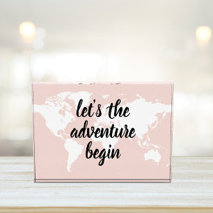 Bloque Para Fotos Pink positivo vamos al mapa mundial de aventuras