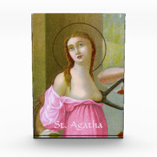 Bloque Para Fotos Pink St. Agatha (M 003) Paperweight o