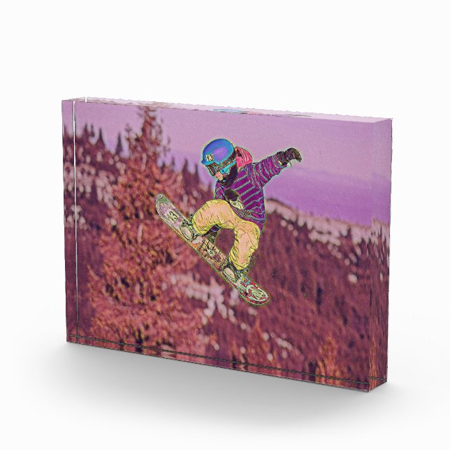Bloque Para Fotos Pintura de Snowboard (Derecha)