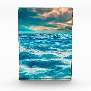 Bloque Para Fotos Pintura digital del cielo nublado de la capa marin