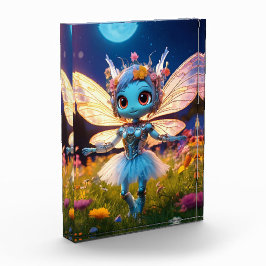Bloque Para Fotos Pixie Robot Ballerina bailando en flores silvestre