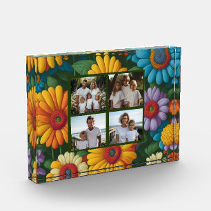 Bloque Para Fotos Plantilla de fotografía de daisies coloridas estil