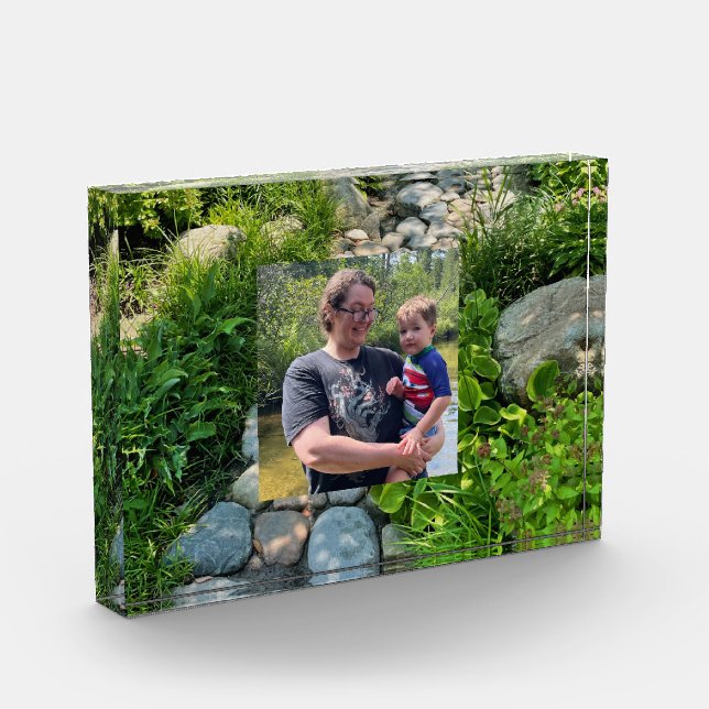 Bloque Para Fotos Plantilla de ruta de bosques con luz solar apisona (Izquierda)