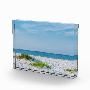 Bloque Para Fotos Playa de arena blanca en la costa de Florida