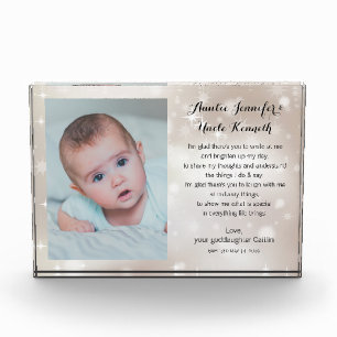 Bloque Para Fotos Poema de Baby Photo Godfather sobre las espumas